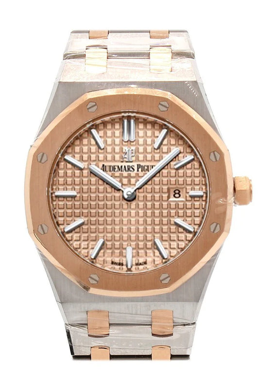 Audemars Piguet Royal Oak Lady 33 mm Pink Gold-Toned Dial 18K Pink Gold with Stainless Steel Ladies Watch 67650SR.OO.1261SR.01