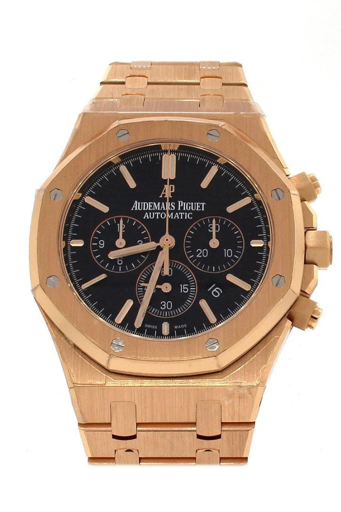 Audemars Piguet Royal Oak Chronograph Black Dial Watches 18kt Pink Gold 26320OR.OO.1220OR.01 New York