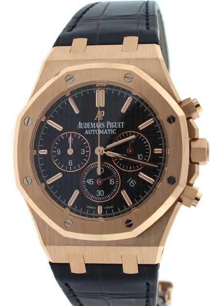 Audemars Piguet Royal Oak Chronograph 41mm Pink Gold Black Dial Watch 26320OR.OO.D002CR.01 New York