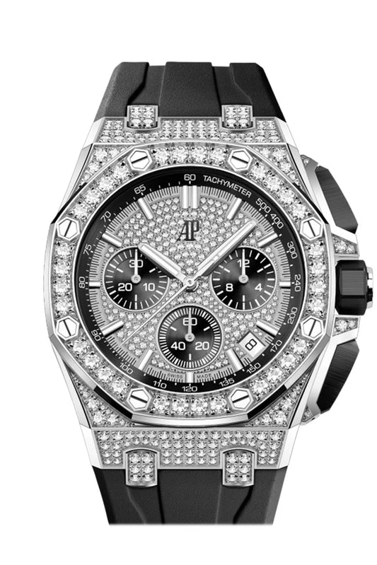 Audemars Piguet Royal Oak Offshore 43 18-Carat White Gold Dial Black Rubber Strap Watch 26423BC.ZZ.D002CA.01