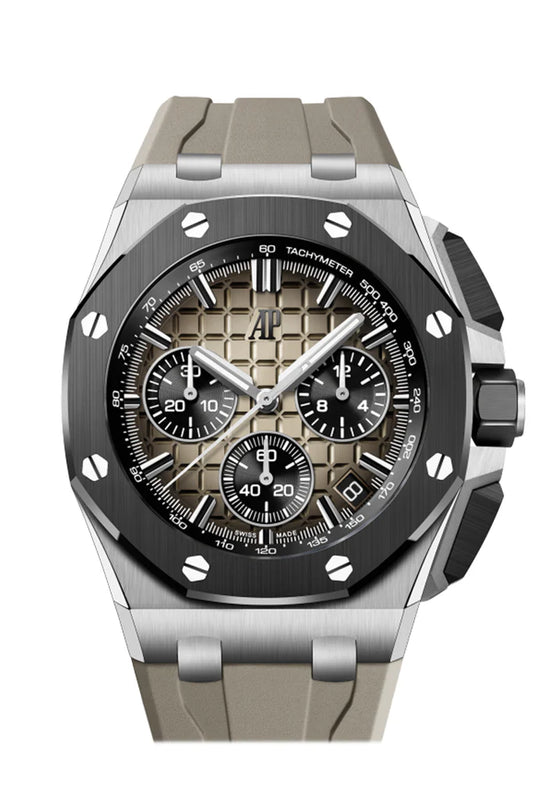 Audemars Piguet Royal Oak Offshore 43 Smoked Light Brown Dial Light Brown Rubber Strap Watch 26420SO.OO.A600CA.01