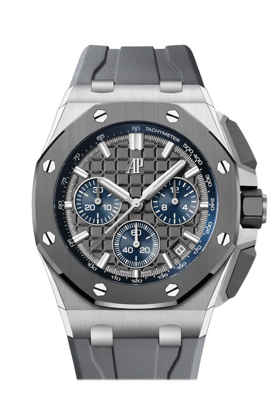 Audemars Piguet Royal Oak Offshore 43 Grey Dial Grey Rubber Strap Watch 26420IO.OO.A009CA.01