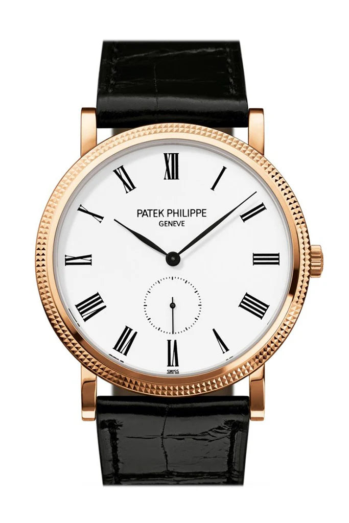 Patek Philippe Calatrava White Dial 18kt Rose Gold Men's Watch 5119R-001
