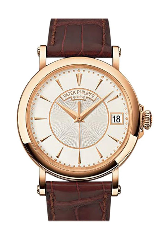 Patek Philippe Calatrava Silvery Opaline Dial 18k Rose Gold Men's Watch 5153R-001