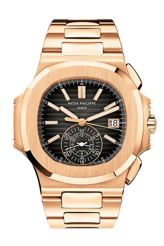 Patek Philippe Nautilus Rose Gold Black Gradient Dial Men's Watch 5980/1R-001