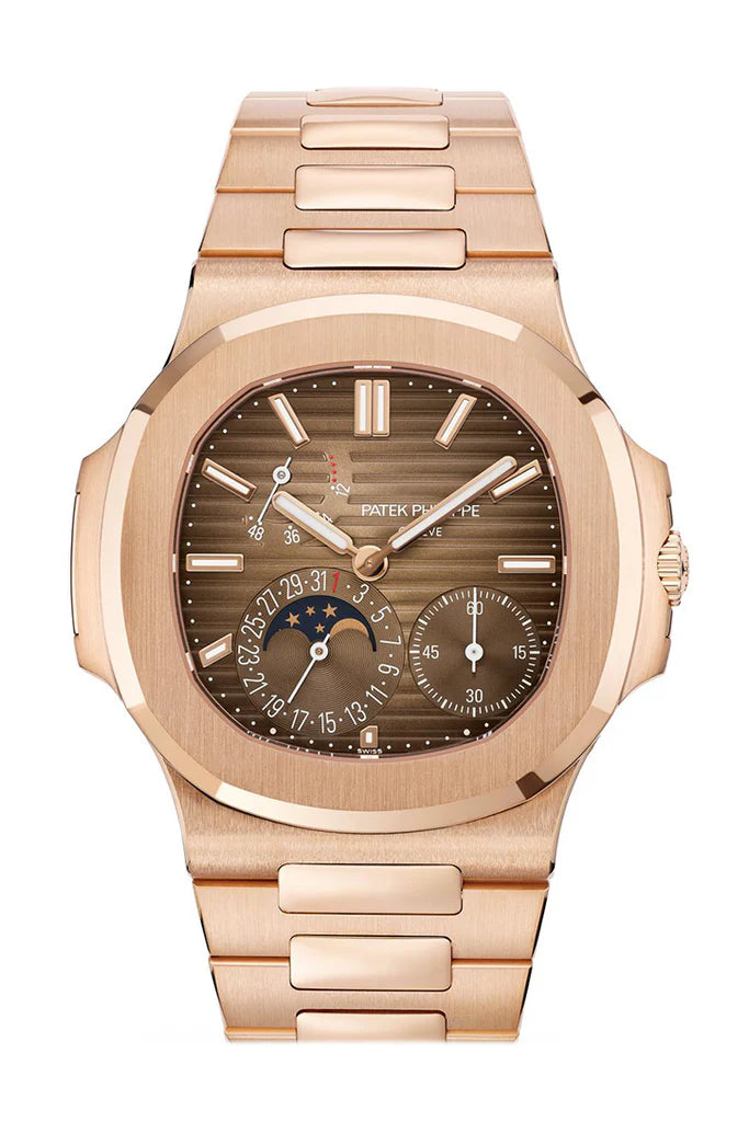 Patek Philippe Nautilus Moon Phase Rose Gold Watch 5712/1R-001