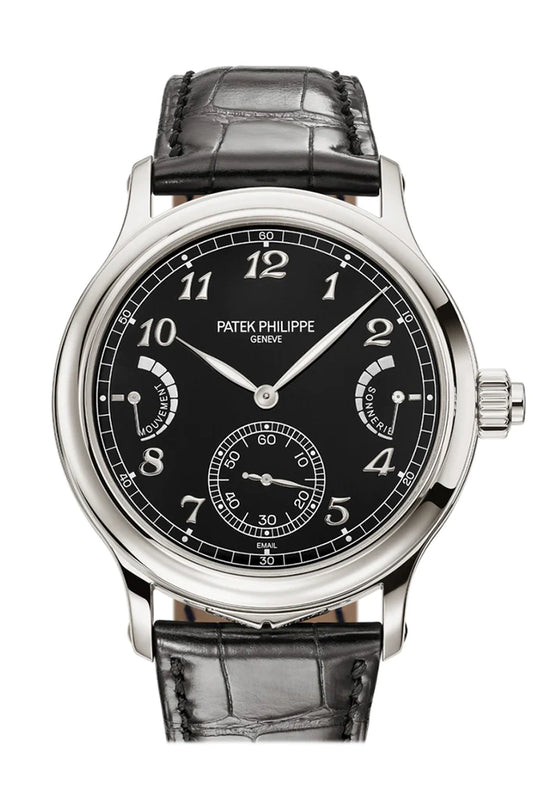 Patek Philippe Grand Complications Black Enamel Dial Watch (6301P-001)