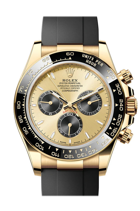 Rolex Daytona 40 Golden and Bright Black Dial Yellow Gold Men's Watch 126518LN