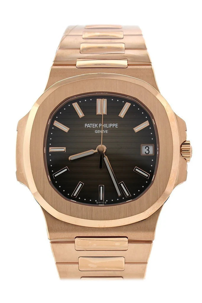Patek Philippe Nautilus Brown Dial 18k Rose Gold Automatic Men's Watch 5711/1R-001,