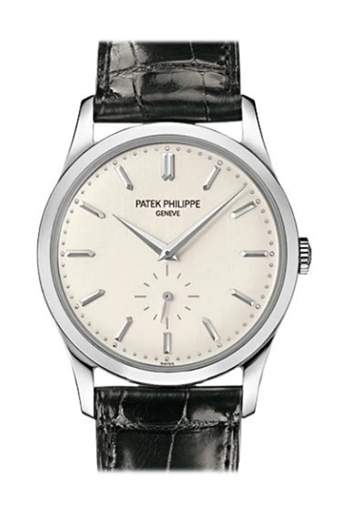 Patek Philippe Calatrava Silver Dial 18kt White Gold Men's Watch (5196G-001)