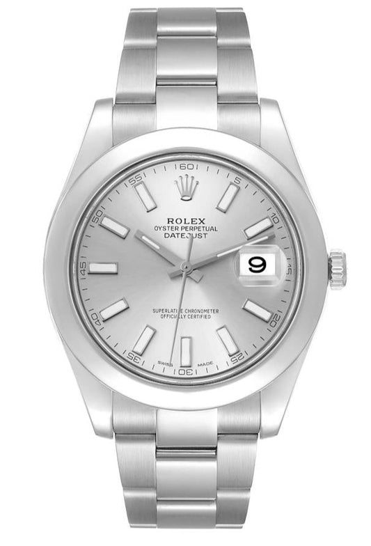 Rolex Datejust II 41 Silver Dial Steel Men's Watch (116300)